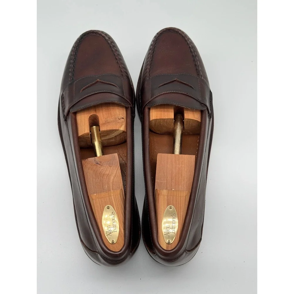 Allen Edmonds Penny Loafers Brown Leather Slip-On Shoes Men's Size 13B USA Made